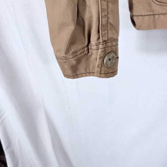 AEROPOSTALE COTTON UTILITY FIELD CARGO JACKET WOMENS SIZE L BROWN BUTTON CLOSURE - Picture 4 of 11